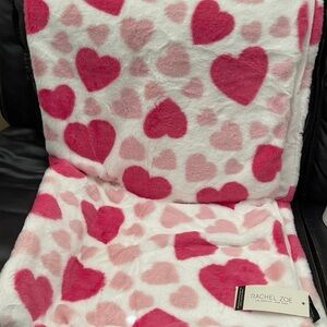 Valentines Rachel Zoe Hearts Throw - RACHEL ZOE Faux Fur Koda Hearts Throw